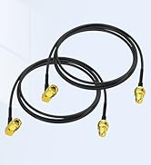 RP-SMA Male Right Angle to RP-SMA Female Bulkhead Mount RG174 WiFi Antenna Extension Cable