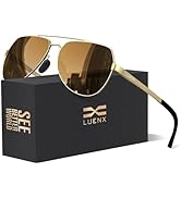 LUENX Aviator Sunglasses for Men Women Polarized New Shades Large Metal Frame - UV 400 Protection