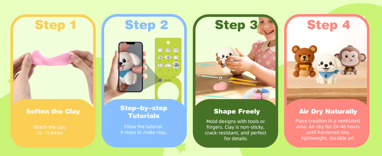 Animals Modeling Clay Kit