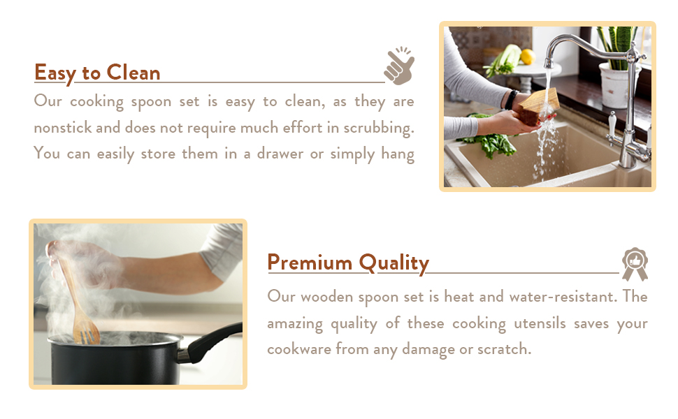 Easy to clean spoon sets