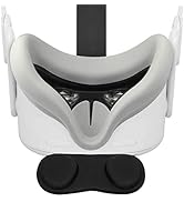 VR Face Cover and Lens Cover Compatible for Meta/Oculus Quest 2 Headset, SINWEVR Sweatproof Silic...