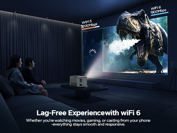 1080p 4k smart projector portable wireless indoor outdoor video projector with wifi and bluetooth