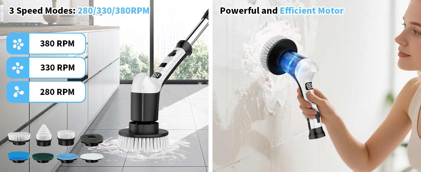 spinning brush for cleaning bathroom