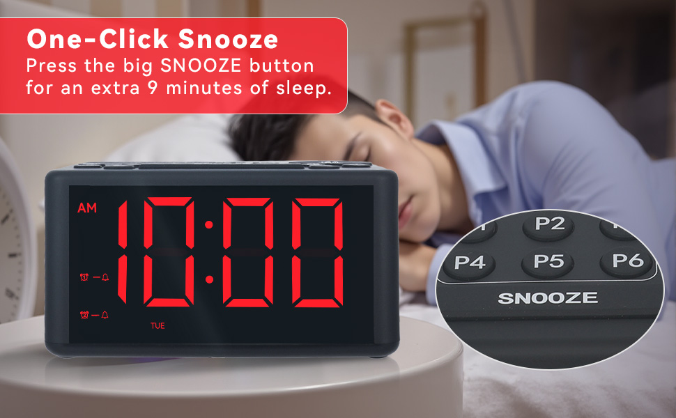 alarm clock radio am fm