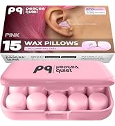 Peace&amp;Quiet | PQ Silicone Ear Plugs for Sleeping - 15 Wax Earplugs for Sleep and Swimming, Soft E...