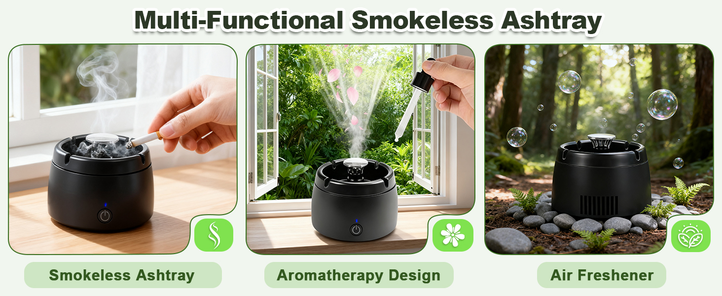 smoke reducing ashtray
