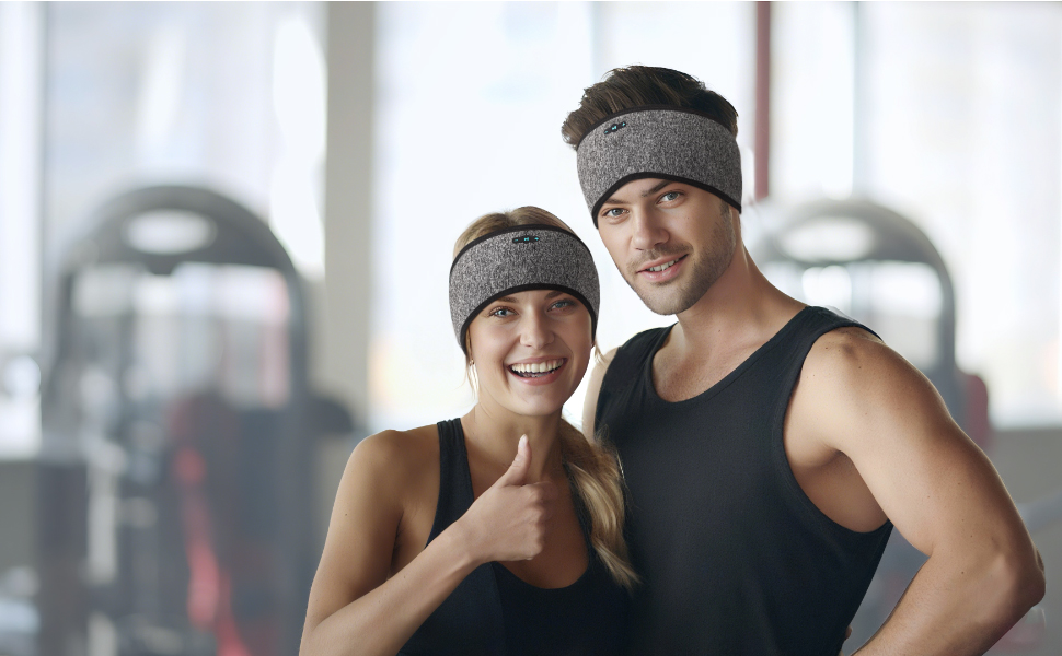 Sport Headband with Bluetooth Headphones for Man Women