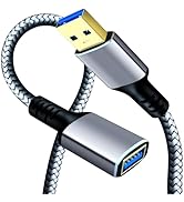 Tan QY USB 3.0 Extension Cable 3Ft, USB 3.0 High Speed Extender Cord Type A Male to A Female for ...