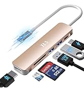 USB C Hub, USB-C Dongle Adapter with 4K HDMI for MacBook Pro/Air, 6 in 1 USBC Adaptador Converter...