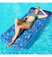 FindUWill Oversized Pool Float Lounge, 72" X 37" Extra Large Fabric-Covered Pool Floats for Adult...