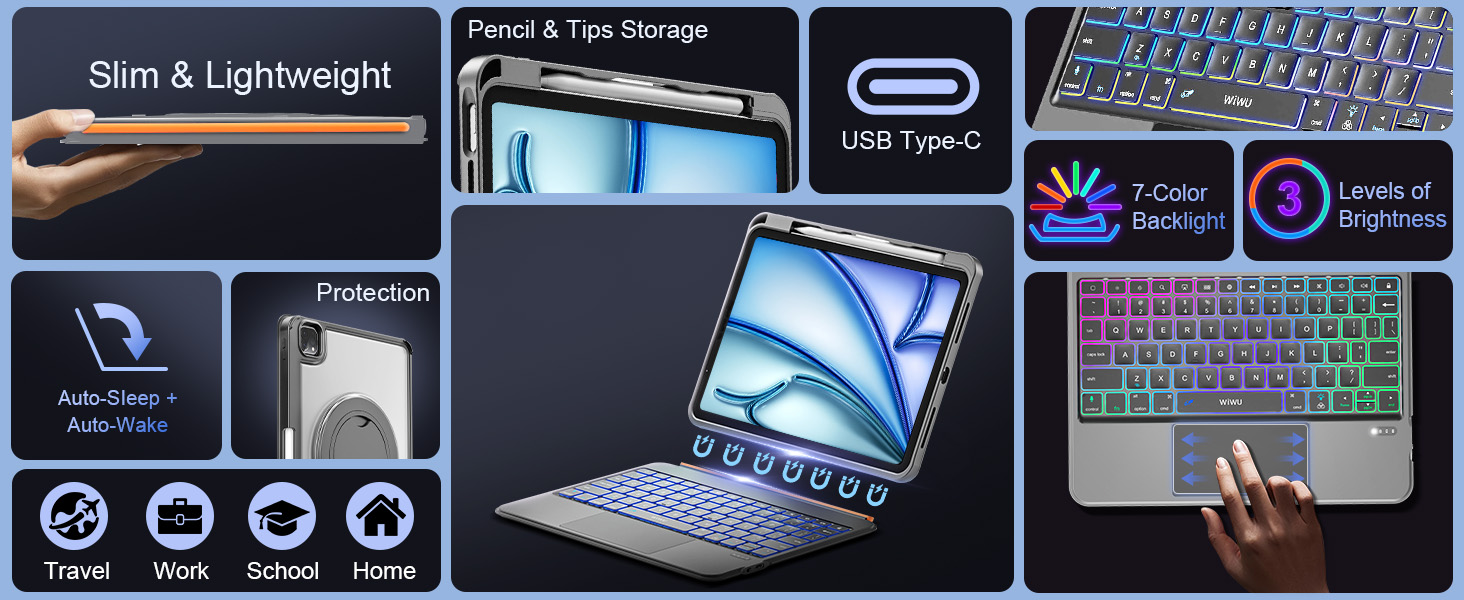 Unparalleled Control and Comfort, Smooth and Silent Typing Wireless Keyboard for iPad.