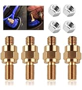 4 Set Side Post Battery Terminal Extension Bolt with Nuts,3/8"-16 Coarse and 3/8"-24 Fine Teeth S...