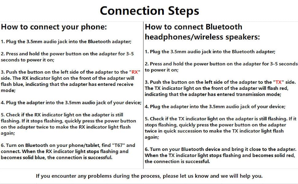 T67 Connection Steps