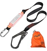 KSEIBI 422005 Single Leg Snap Hook and Scaffolding Hook w 6-Foot Internal Shock Lanyard Fall Prot...