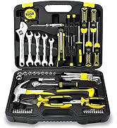 DOWELL 61-Piece Tool Set Kit Mechanic Tool Set Socket Wrench Set Auto Repair Household Repair Han...