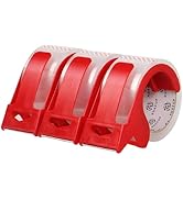 ROSEUP 3 Rolls Clear Packing Tape with 3 Dispenser, Heavy Duty Packaging Tape Designed for Moving...