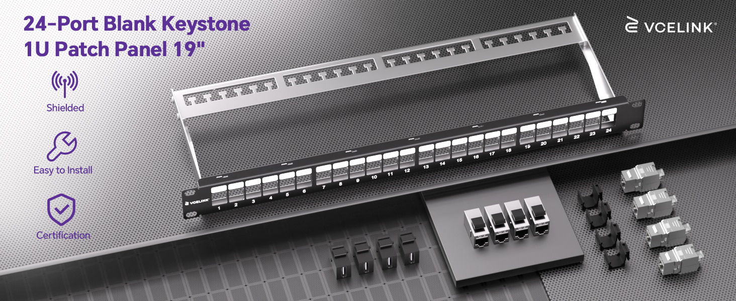 Blank Keystone Patch Panel