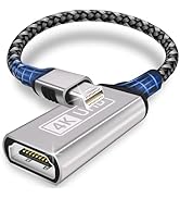 Mini DisplayPort to HDMI,4K Nylon Braided Aluminum Sleeve mini DP to HDMI Adapter Thunderbolt 1/2...