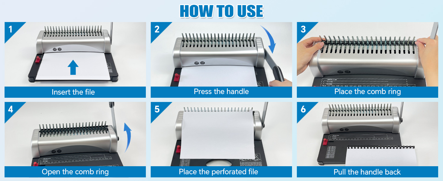 Binding Machine with Starter Combs
