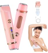 Nawedaa Bikini Trimmer for Women, Cordless&amp; Painless&amp; Waterproof Dual Head Shaver for Women Priva...