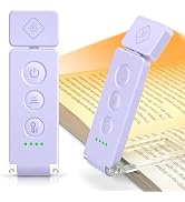 Glocusent Eye-Caring 12 LED Book Light, Compact Rechargeable Reading Light | Wide Full-Page Light...