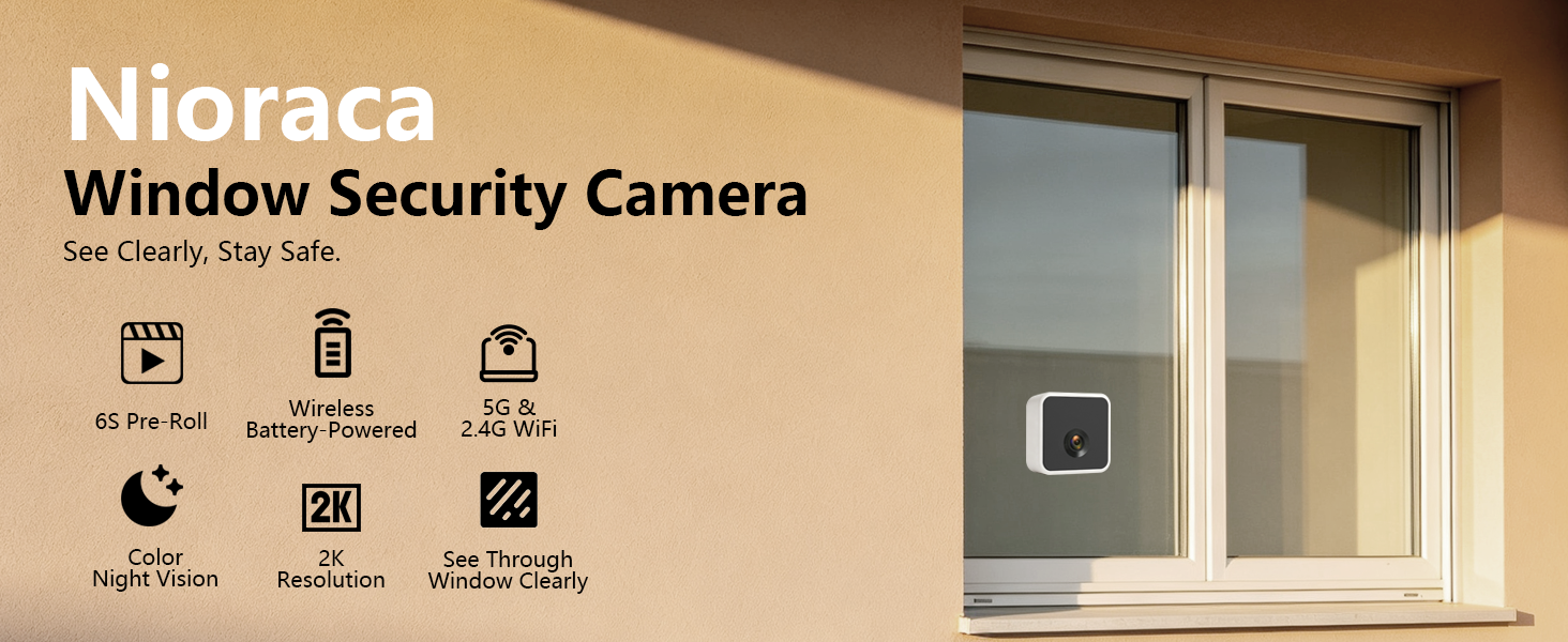 Nioraca Window Security Camera