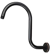 Purelux Goose Neck Shower Arm Made of Stainless Steel, Oil Rubbed Bronze Showerhead Extension