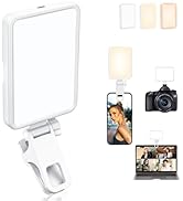 Rechargeable Soft Selfie Light for Phone, Camera, Laptop, 4-14H Battery Portable LED Light for Pi...