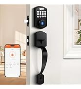 Probrico Smart Keyless Entry Door Lock Deadbolt, Front Door Lock Set with Fingerprint Deadbolt, S...