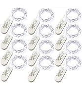 [12-Pack] 8 Modes Fairy String Lights with Timer, 20 LEDs Lights on 6.5ft Silver Wire,Fairy Light...