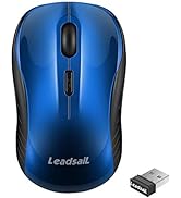LeadsaiL Wireless Mouse Silent 2.4G USB Computer Mouse Compact Optical Cordless Mouse Mini Quiet ...