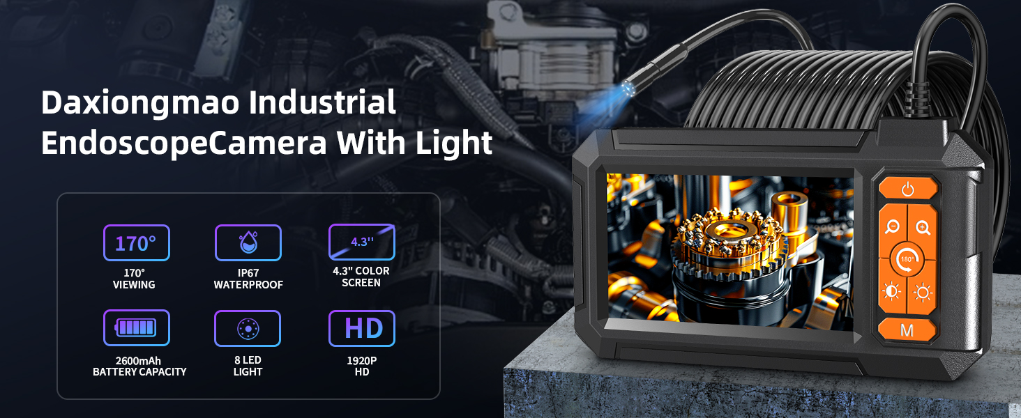 Endoscope Camera with Lights