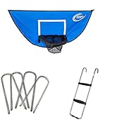Skywalker Trampolines Accessory Kit with Basketball game, windstakes &amp; wide step ladder