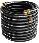 SPECILITE Garden Water Hose 50 ft x 5/8 in, 2-in-1 Water Pipe with Brass Double Male Adapter, Fem...