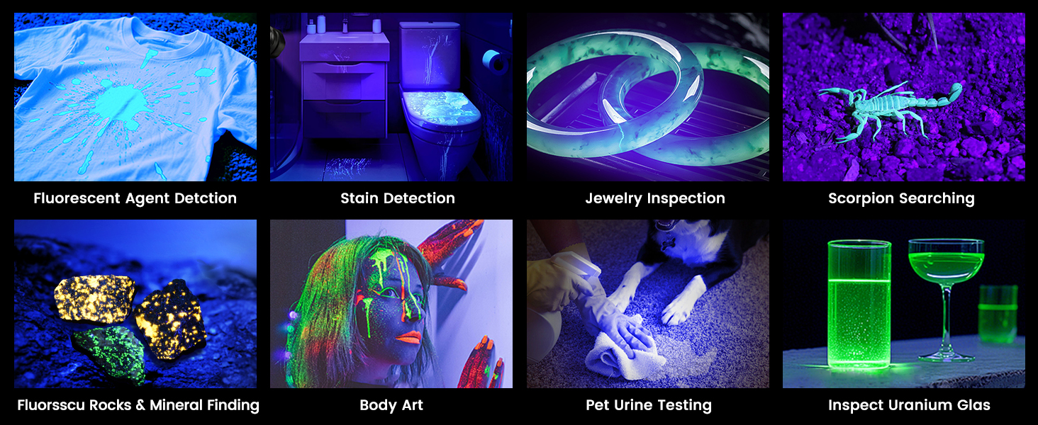 uv flashlight rechargeable