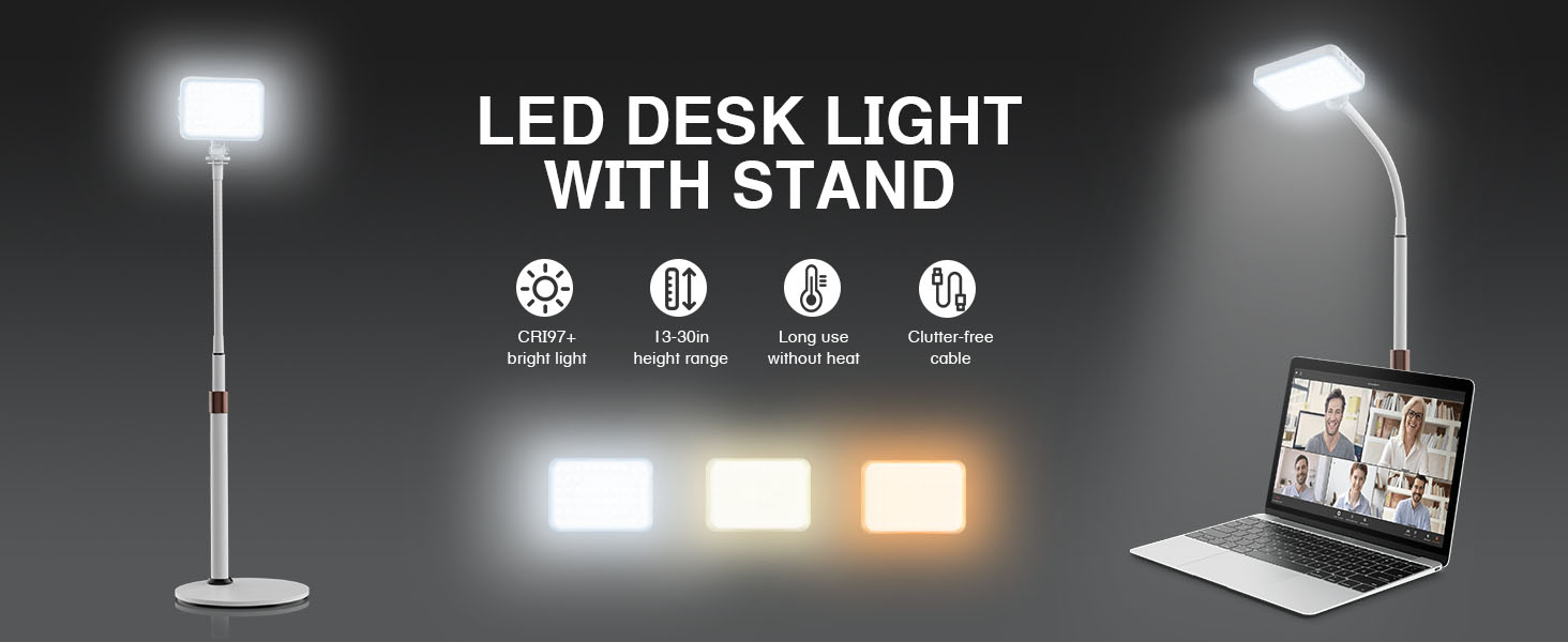 led desk light with stand