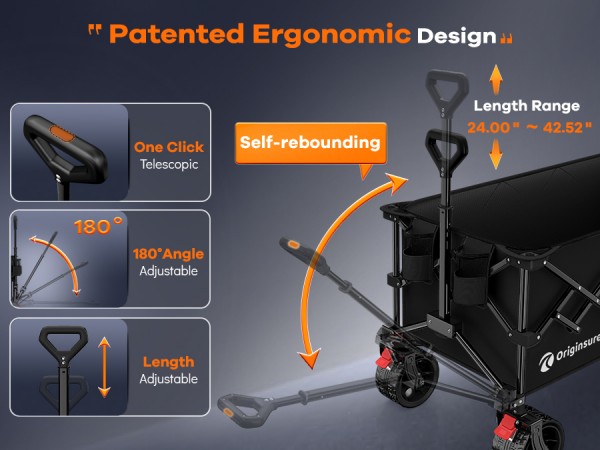 anti-drop extended patented adjustable ergonomic handle up to 42.52&amp;amp;#39;&amp;amp;#39;