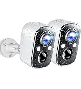 Techage Security Cameras Wireless Outdoor, 2K Battery Powered Cameras for Home Security with AI M...