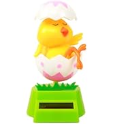 YGMONER Solar Chicken Car Dashboard Dancer - Fun Solar Powered Dancing Figure, Cute Yellow Chicke...