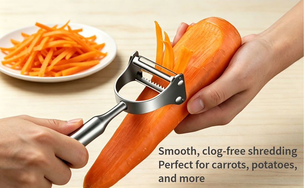 Smooth, clog-free shredding Perfect for carrots, potatoes, and more