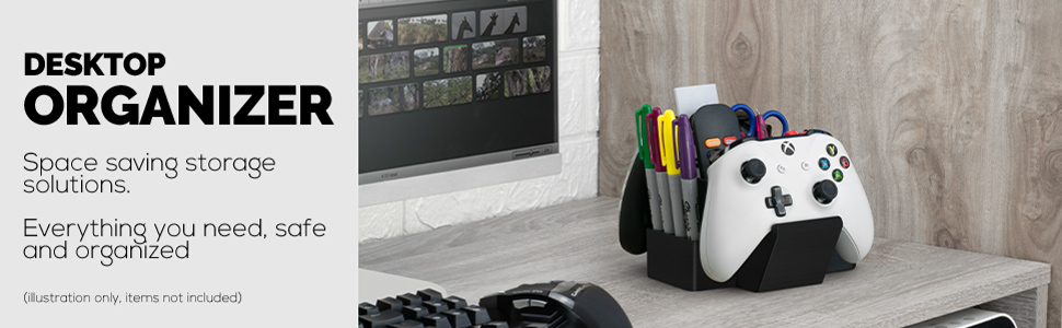 Desktop stand for gaming controller and remote controls