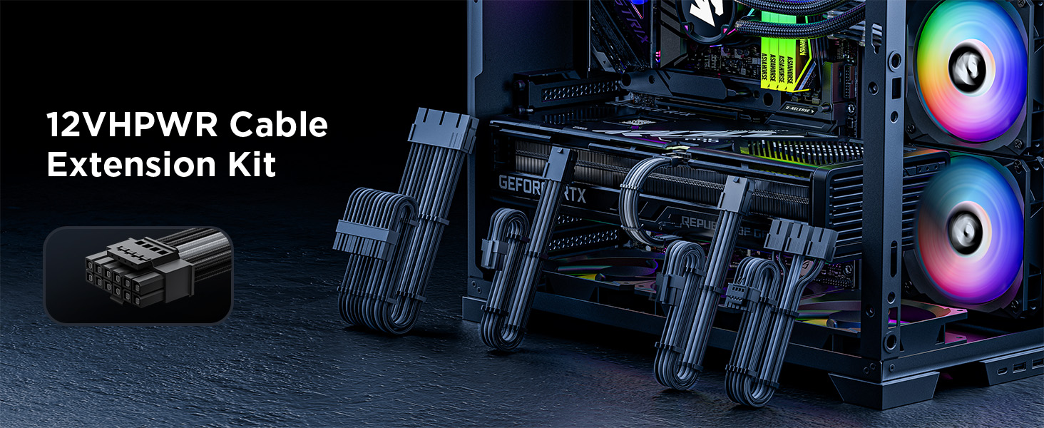 atx 3.0 power supply 12vhpwr cable extension