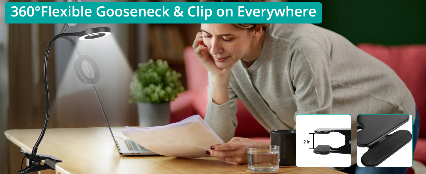 360° Flexible Gooseneck Reading Light
