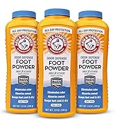 Arm &amp; Hammer Foot Powder for Shoes &amp; Feet, Talc-Free Odor &amp; Moisture Control for Men &amp; Women, 7 o...