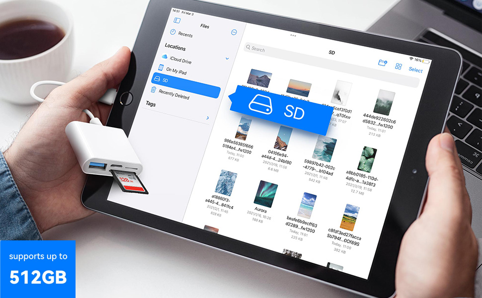  iPhone iPad SD Card Reader