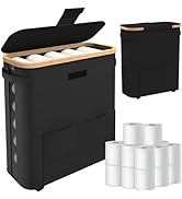 NFAMRZCAR Multifunctional Toilet Paper Storage Basket 40L,WaterProof Toilet Paper Storage with Ve...