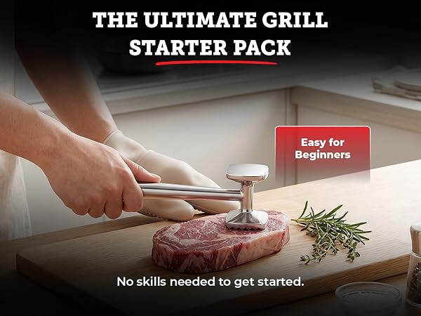 Grillmaster 3-piece BBQ gift set presented as an ideal gift for grilling and BBQ enthusiasts