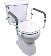 Carex Toilet Safety Frame - Toilet Safety Rails With Adjustable Width - Toilet Rails For Elderly,...