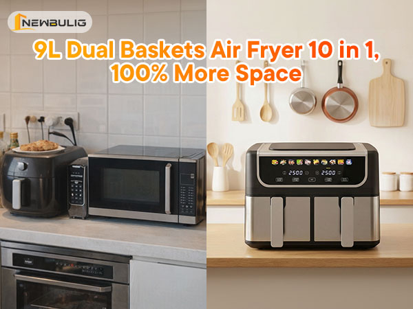 NEWBULIG 9L Dual Zone Air Fryer
