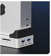 ANYOYO 40Gbps Mac mini M4 Dock and Stand with M.2 NVMe SSD Enclosure, Dual HDMI 4K@60Hz, 4×USB-A ...